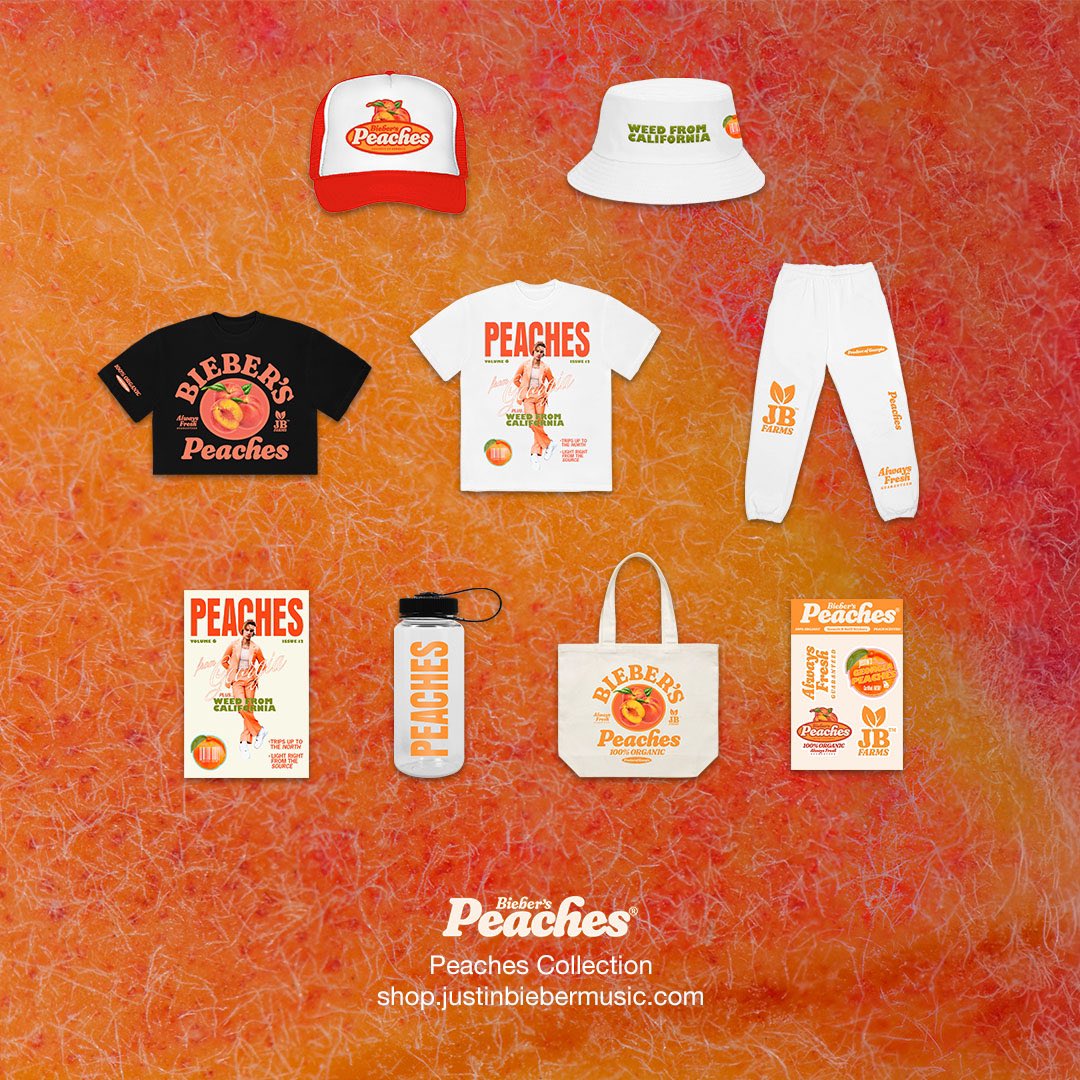 Justin Bieber on Twitter "Peaches merch https//t.co/lLODvC9aJO https