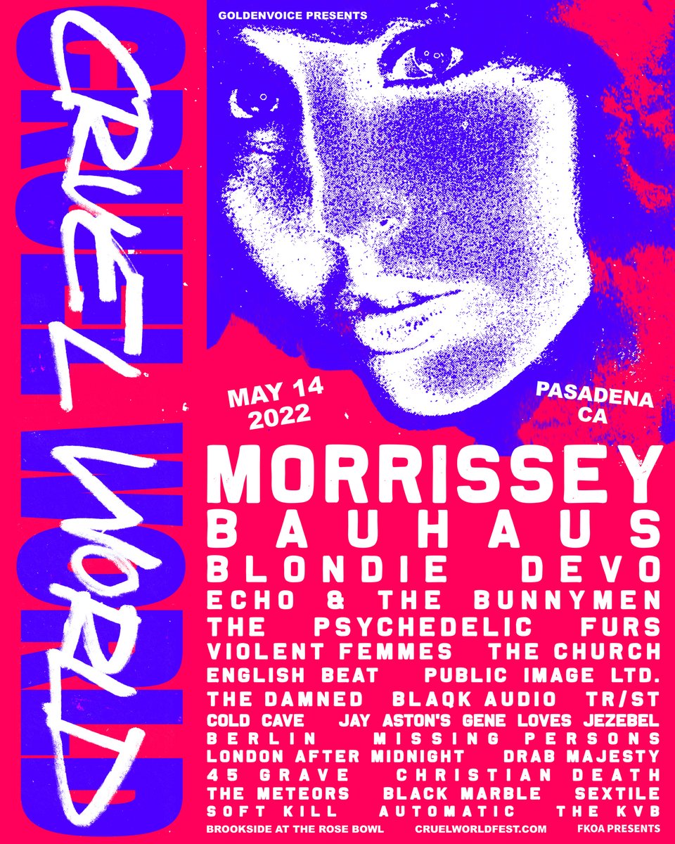 stereogum's tweet image. Classic goth and new wave fest Cruel World will finally happen in 2022 bit.ly/2SgGgxh