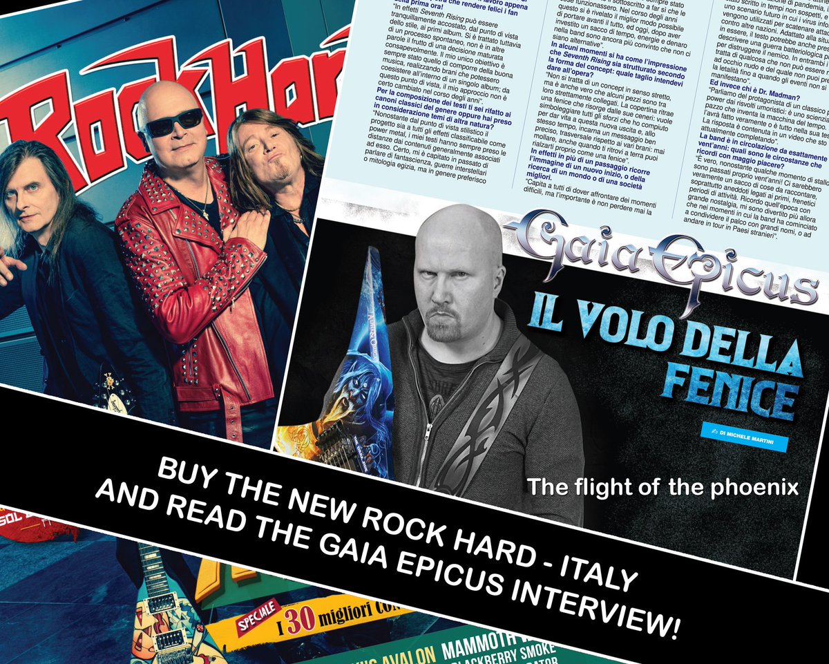 GaiaEpicus's tweet photo. BUY ROCK HARD - ITALY
Read the Gaia Epicus interview...
Thank you ๐๐๐ป
.
.
.
#gaiaepicus #seventhrising
#powermetal #heavymetal
#godsofmetal #invisibleenemy #DrMadman #norwegianmetal #espguitars #yamahabass #guitars #rockhardmagazineitaly #metalmagazine #metalmag #helloween https://t.co/HWnKY3Zrsc