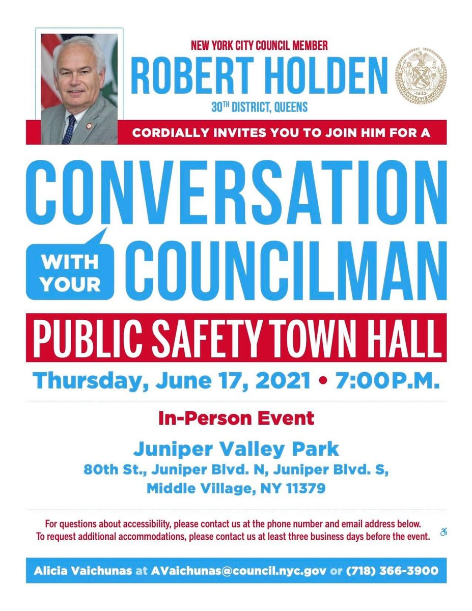 Join me for our next Conversation with the Councilman, in person for the first time since the start of the pandemic, with an emphasis on public safety and quality of life issues. I hope to see you there on June 17.
