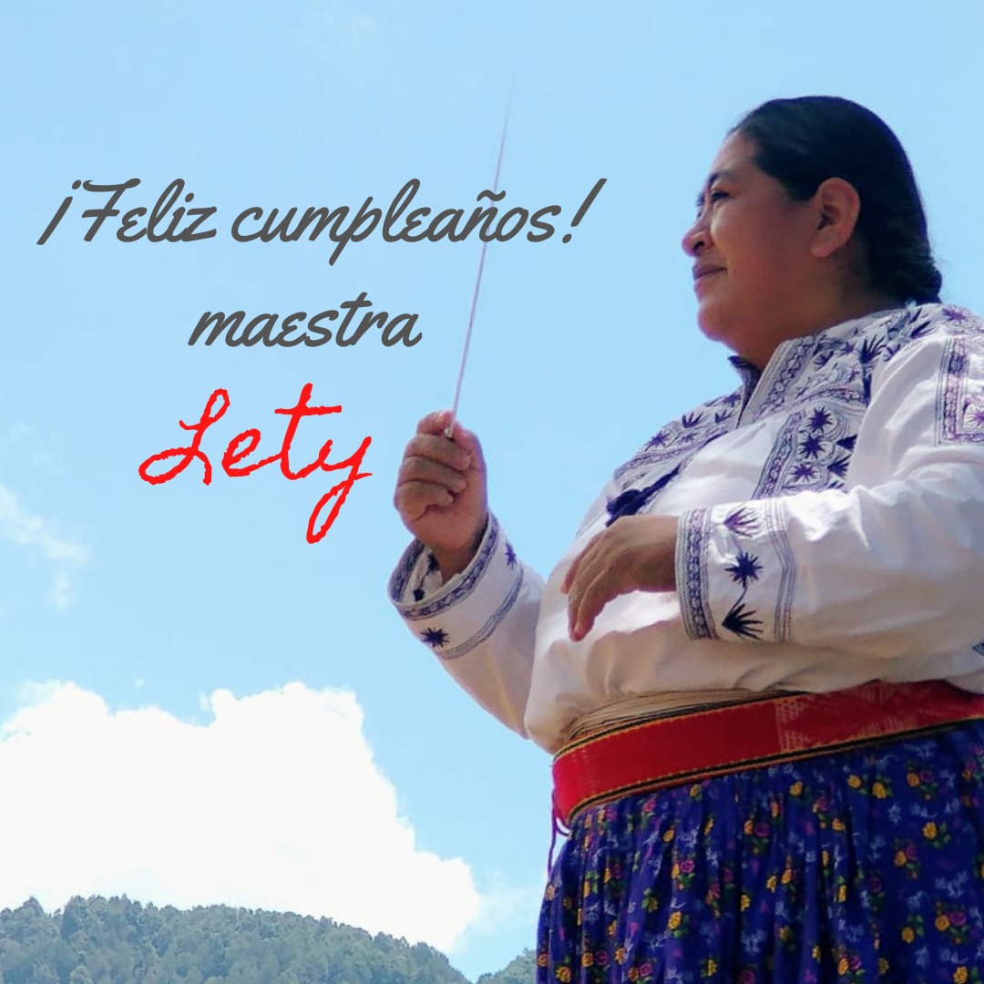 ¡Feliz cumpleaños maestra Lety! ❤️

Felicidades a nuestra querida maestra Leticia Gallardo, fundadora y directora de nuestra banda, nuestra guía, y un ejemplo para todas nosotras. Con mucho cariño, le deseamos mucha salud y mucha vida para seguir compartiendo este camino musical.