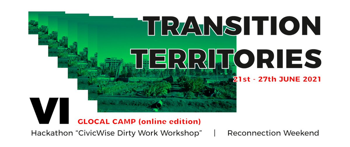 Join "Transition Territories"! It is an ONLINE MEETING of the CivicWise network, it is the sixth Glocal Camp
👉The Glocal Camp is a meeting of CivicWise members, but not only. It is also a time to get to know the network and the people involved better
👇glocal.camp