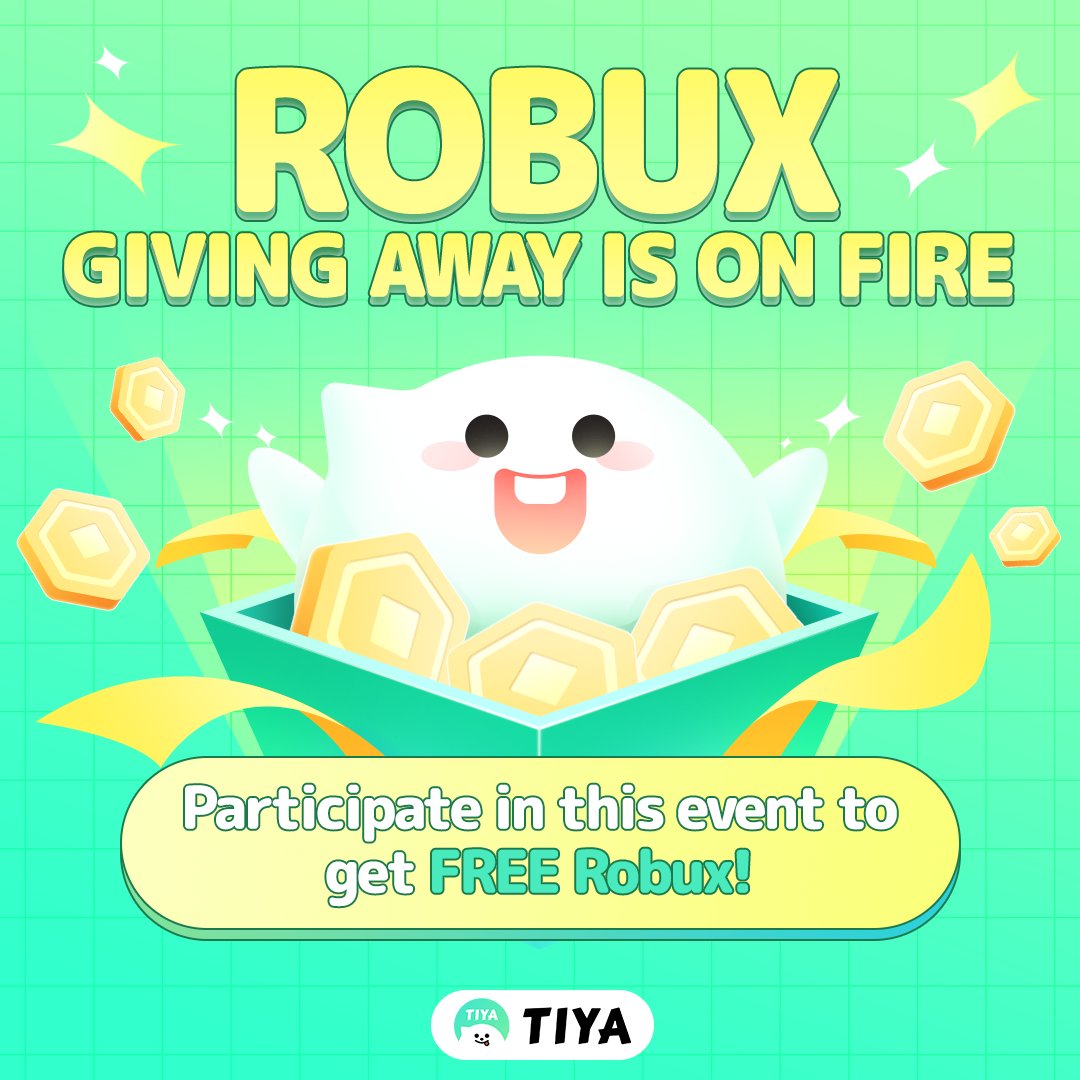 TIYA USA on X: 🌟More And More Robux🌟 Daily Giveaway will come to us  soon!! Share to your friends to get more Robux!! #roblox #robux #giveaway  #friends #tiyaapp #followme #likeforlike #like4like #follow4follow #