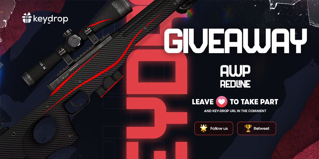 keydropcom's tweet image. Giveaway on AWP | Redline 🎁

👊 Just leave ❤️ under the post!
🌟 Follow us!
🏆 Retweet!
 
⏰ Wait 24 hours!

#freeskins #csgoskinsgiveaway #csgoskinsfree #giveaway #airdrop #csgocases #csgocase #csgocommunity #csgoesport #skins #csgoskins #keydrop #csgo