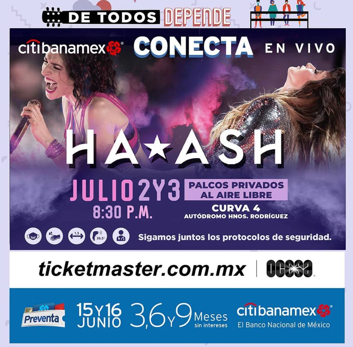 sonymusicmexico's tweet photo. 🚨 @haashoficial nos trae dos conciertos más, ahora en CDMX 🚨 ¡No te quedes sin disfrutarlos! 🎸💃💃 #HaAshEnVivo2021 https://t.co/iuyfFqdnqR