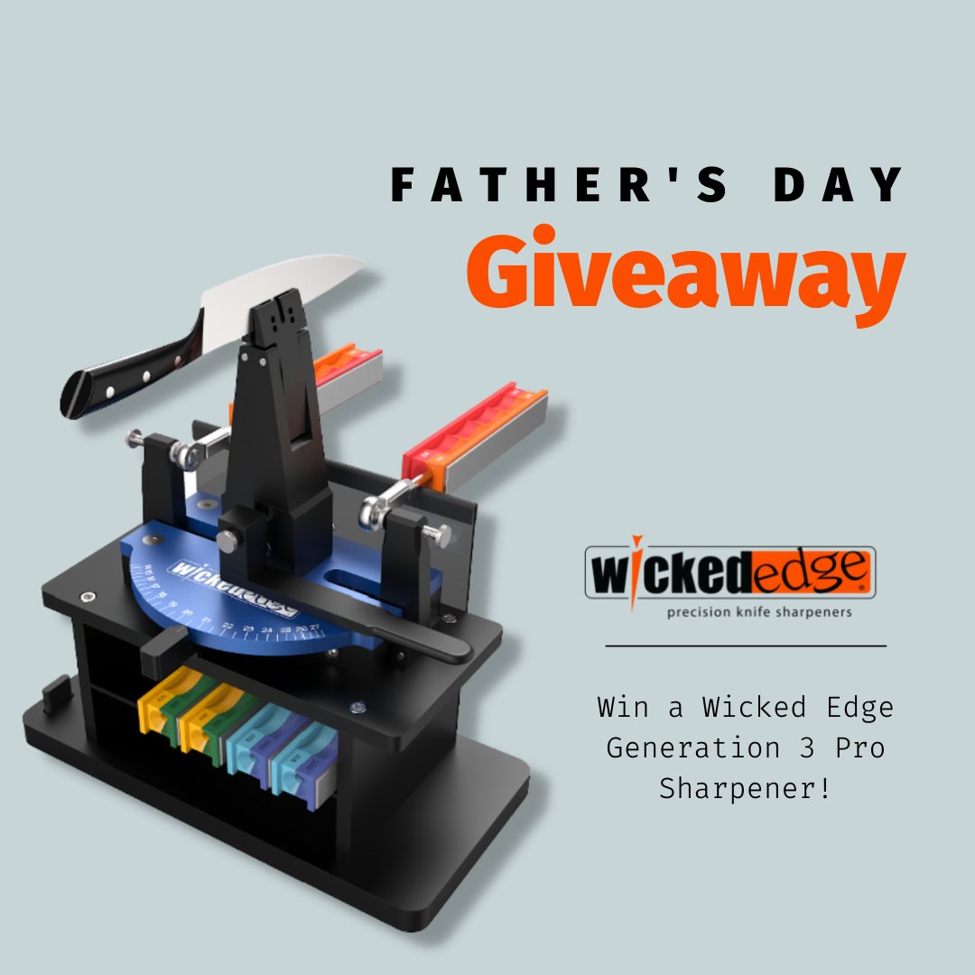 Dads deserve the best! Enter for a chance to win our Wicked Edge Generation 3 Pro Sharpener here: 1.shortstack.com/cZ2dVf 
This campaign is open only to those who sign up through the link, are 18 years or older, and legal residents of The United States.
Giveaway ends June 16th.
