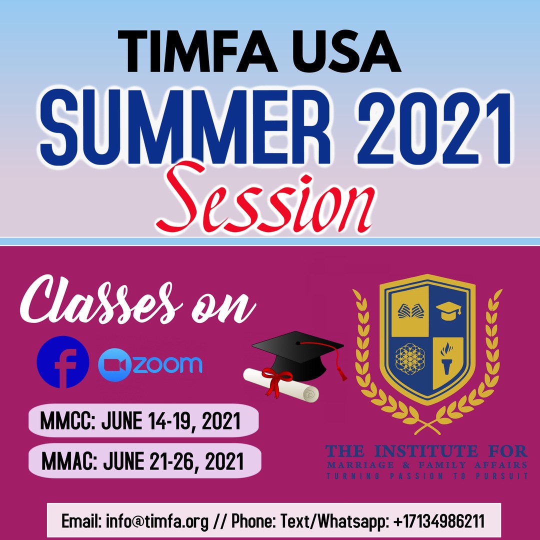 Timfaorg's tweet photo. IN ONE WEEK Our Marriage Mentor Course Begins! Pre-Course is still ongoing before the main class on the 14th. Tuition Payment is do on Friday, June 11. Don't Wait to fulfill your purpose! Join Here: https://t.co/mDy1YETcDW
#TIMFA
#mentorship https://t.co/QrdlN0Hepp