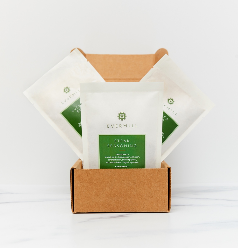 Evermill's tweet photo. Grillers, rejoice! This one's for you. Our new Grilling Kit is here right in time for your summer barbecues and Father's Day celebrations. Includes two of our most popular spices (Evermill Blend and Harissa Blend) as well as our brand new Steak Seasoning. Get it on our site! https://t.co/kB5RV7BOKJ