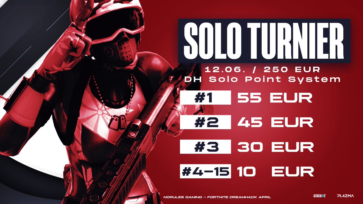 ❗️Wir veranstalten am 12.06 ein 250€ Solo Turnier❗️

Um teilzunehmen, müsst ihr folgende Sachen machen👇

-RT &amp; LIKE ♻️❤️
-Unserem Discord beitreten
-1 Freund in den Kommentaren @

-discord.gg/VYA79uQpkK

#betherule

Weitere Informationen werden im Discord bekannt gegeben.👀