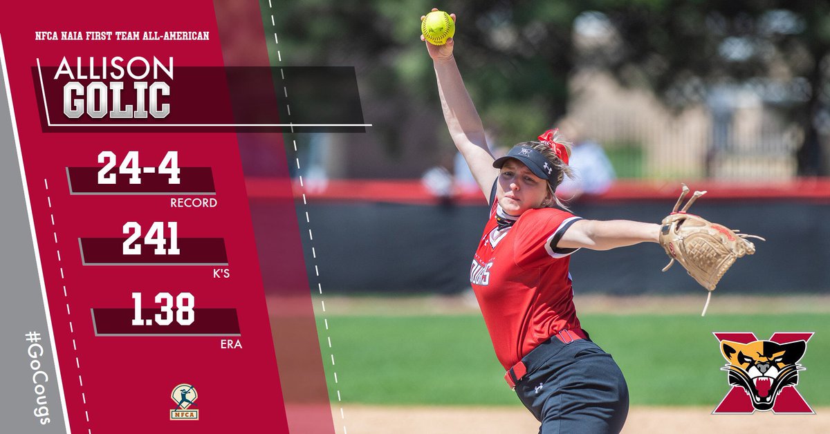 SXUAthletics's tweet photo. Congrats to Allison Golic on being an NFCA NAIA First Team All-American! #GoCougs🐾🥎 #WeAreSXU

https://t.co/BRsvbuIkkm https://t.co/Z34YKlVdut