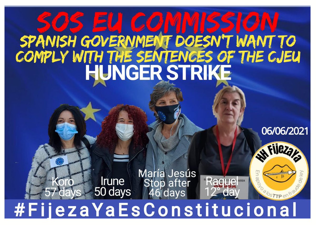 AnaEnLucha's tweet photo. #122DiasHambreFijezaYa
A pesar de q el TJUE lo ha vuelto a dejar claro, así siguen estas compañeras. Y el abuso continúa. 
#TJUEDiceFijezaYa
#IcetaDimision 
#LapropuestaApesta
#EspañaNoCumple
#Losjuecespoquitos
#Lossindicatostampoco
#Directiva1999/70/CE
#FijezaYaEsConstitucional https://t.co/g3vjL2N7N2