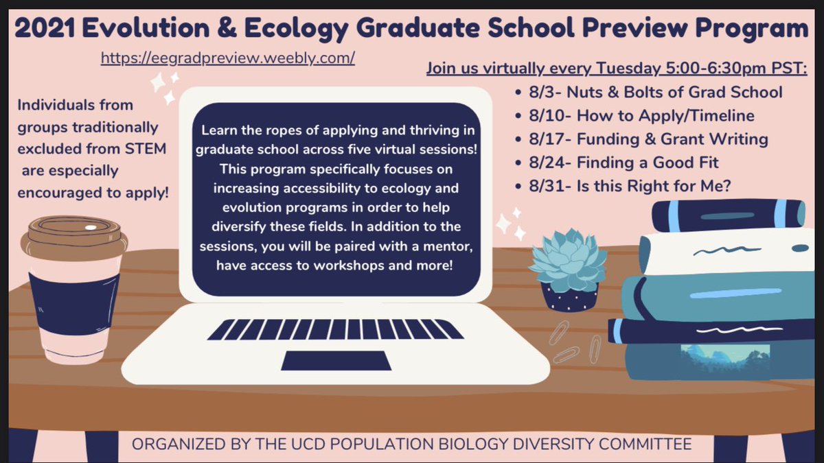 The time is finally here: our 2021 application for our virtual graduate school preview program is now open!!🤩🎉  please check out our website (in bio) and our flyer below for more info. We especially encourage individuals from groups traditionally excluded from STEM to apply!