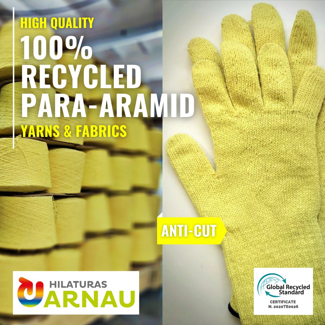 hilaturasarnau's tweet photo. #HILOS & #TEJIDOSTÉCNICOS #RECICLADOS ALTA CALIDAD♻️✂️🔥
Somos una de las pocas empresas #textiles del mundo q #recicla materiales técnicos (#paraAramida/#metaAramida) y fibras #ignífugas, #anticorte, #antivandálicas y #térmicas.
#TechnicalYarns #TechnicalTextiles #RecycledYarns https://t.co/V9qzxtOpMZ