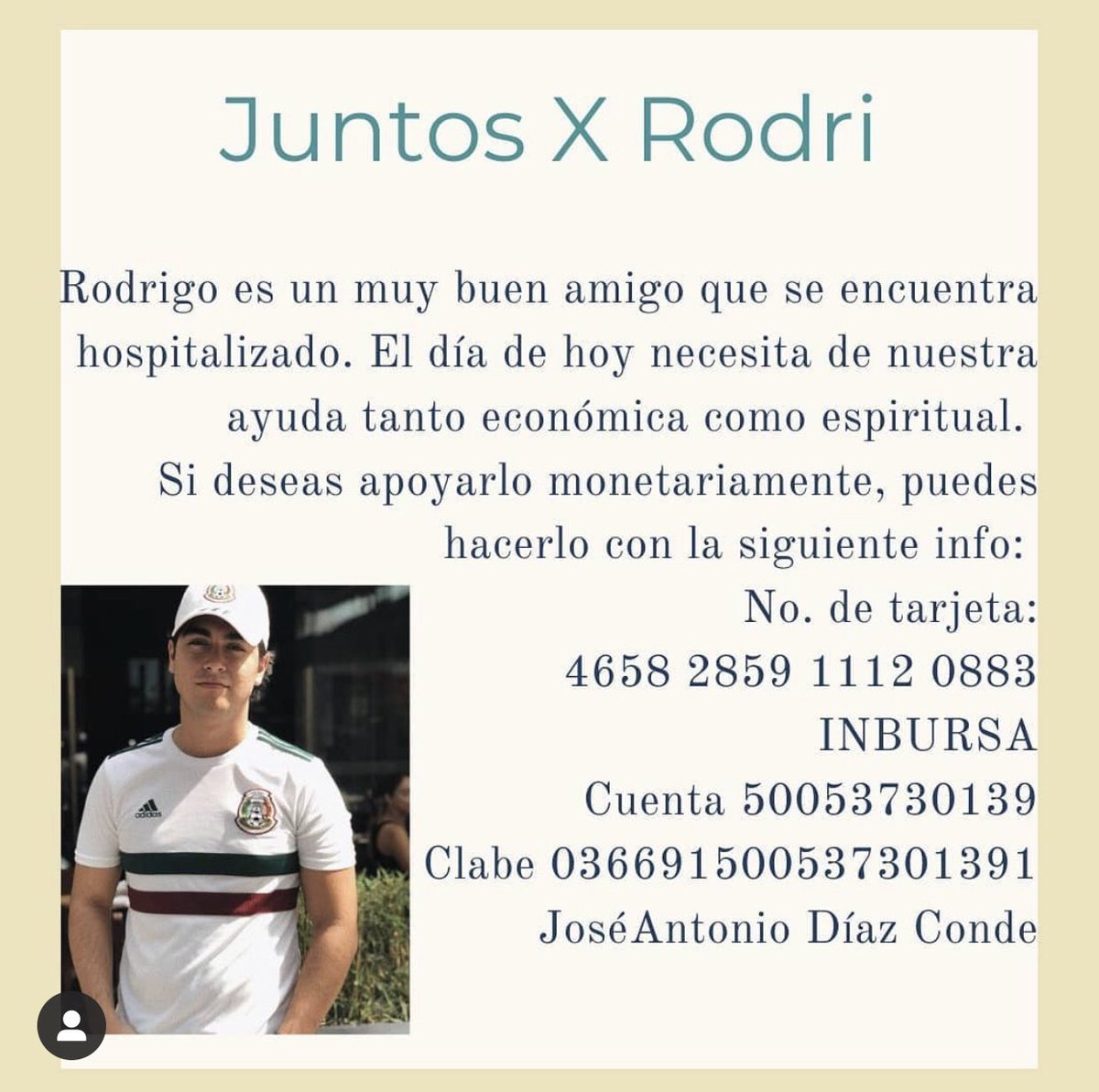 MarianaGuzmann's tweet photo. Cualquier ayuda es buena 🙏🏽‼️‼️‼️

INBURSA
No. cuenta: 50053730139
Clabe: 036691500537301391
Jose Antonio Díaz Conde https://t.co/rPOM82AS1o