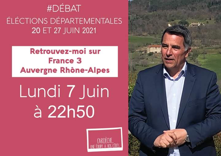 LaurentUghetto's tweet photo. Rendez vous ce soir à 22h50 sur @F3Rhone_Alpes pour le débat pour les élections départementales des 20 et 27 juin prochain ! 

#Ardeche #avoscôtés https://t.co/avpFic9R2q