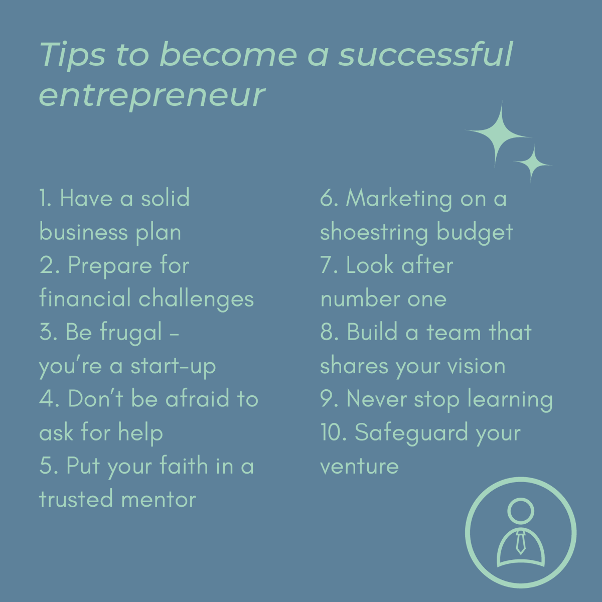 OKCatalyst's tweet photo. Tips on how to be an entrepreneur! What's the most helpful step?

#entrepreneur #smallbusiness #innovate #sbir #funding #innovation #okcatalyst https://t.co/q1TtPgz1XS