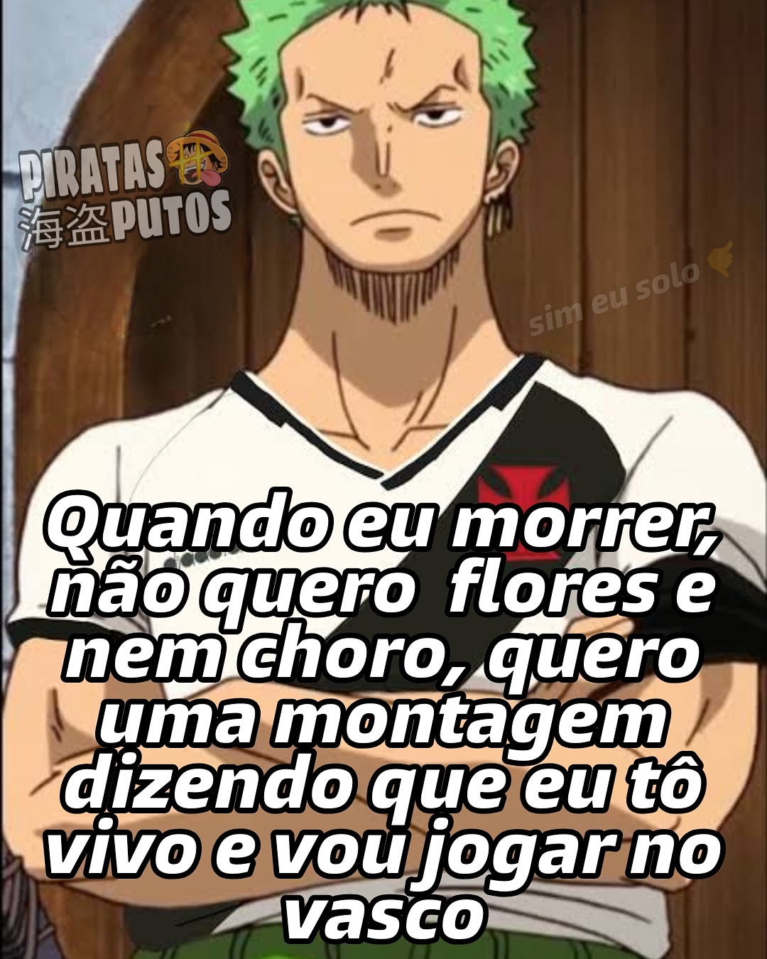 Zoro Vascaíno - Selo/Créditos na imagem : r/futeweeb