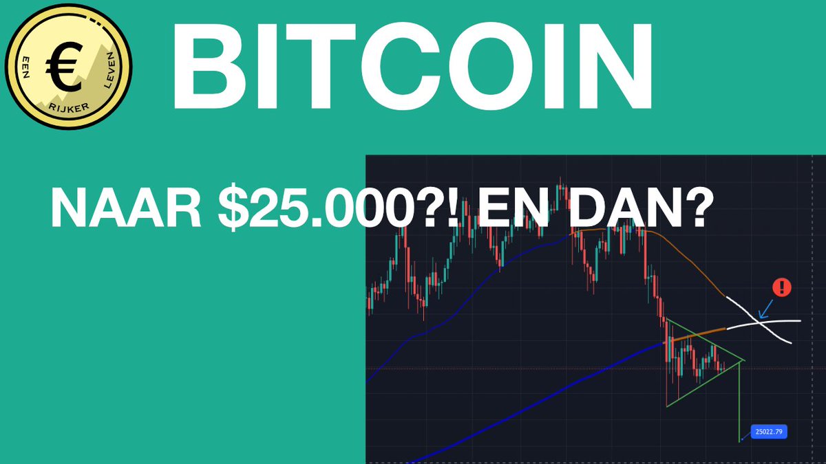 eenrijkerleven1's tweet photo. #Bitcoin gaat keihard naar de $25.000 euro dalen. Dat scenario ga ik eens bekijken en toelichten wat ik zelf NU doe. Wat doe jij? Link naar de video op YouTube: https://t.co/TlgJegJxv4 #beleggen #crypto #elsalvadorbitcoin #hodl #orNotToHodl https://t.co/ZEldtNzMMB