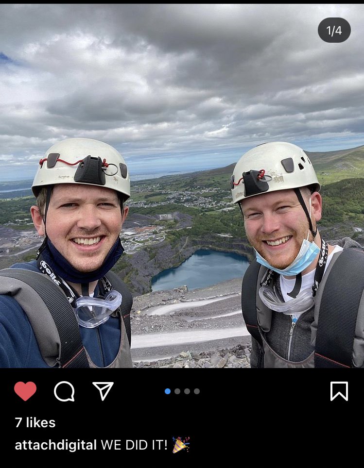 🥳 Congratulations to Tom &amp; Jonathan from <a href="/attachdigital/">Attach Digital | Headless Commerce Agency</a> and Lee, one of our amazing parents, for completing the fastest zip line in the world 'Velocity 2' 🥳

Thank you so much for supporting <a href="/SticknStep1/">Stick 'n' Step</a> 

If you’d like to take part next year then 💻 fundraising@sticknstep.org