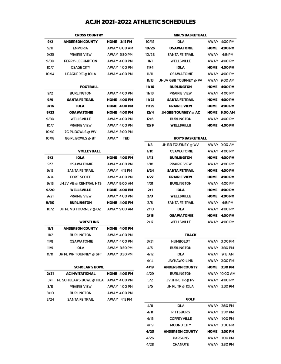 ACJSHSAthletics's tweet photo. 2021-2022 ACJSHS athletic schedules are now available for viewing! Click the link below to view the schedules:

https://t.co/neSlRYBDEJ

#BulldogUpdate https://t.co/zNHXdBysLB