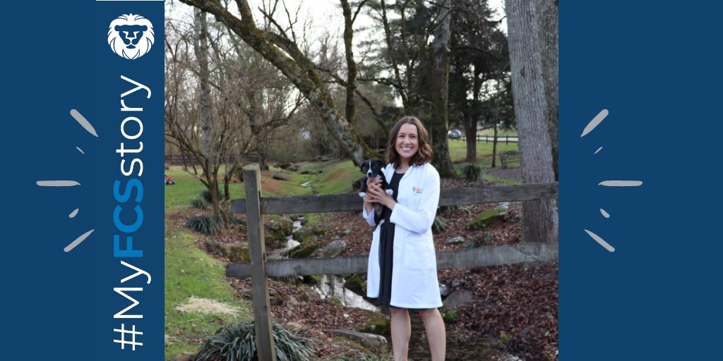FCSlions's tweet photo. We are #FCSproud of FCS alum, Kellie (Greene) Wood, D.V.M. who recently graduated from the University of Tennessee College of Veterinary Medicine! Kellie, (Class of 2009) went to FCS from K - 8th grade and becoming a Veterinarian has always been a childhood dream! #MyFCSstory https://t.co/rZAowZpJHr