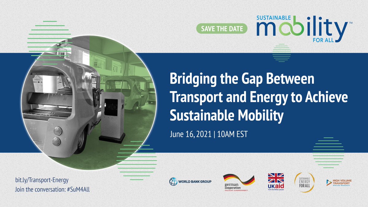 Join us next week for the official launch of a Digital toolkit for Energy and Mobility!
🗓 16 June 2021
⏰ 10:00AM EST
Register to attend: bit.ly/Transport-Ener…
#SuM4All #COP26