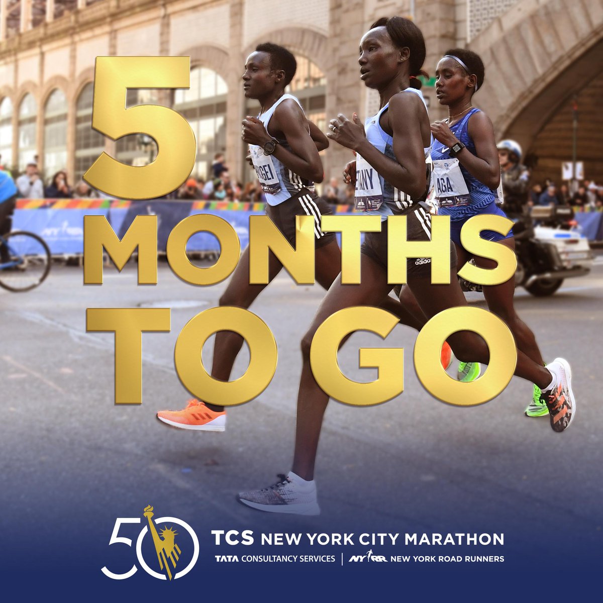 nycmarathon's tweet photo. 5 months ‘til the 50th running ✨. Tag a running buddy you need to start training with soon. https://t.co/DFhiQoxzau