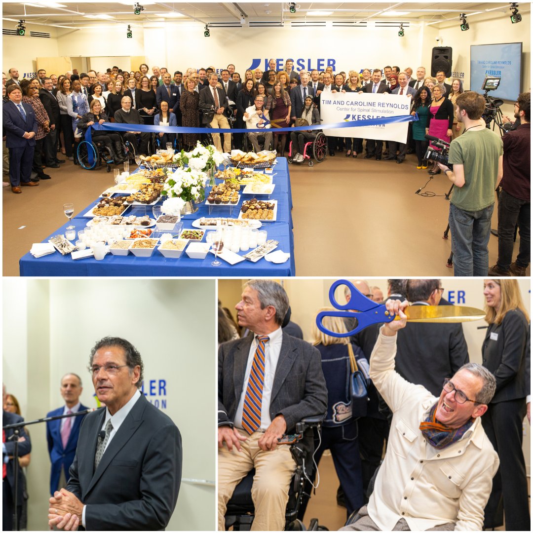 #MondayMemories look at last year's grand opening of <a href="/KesslerFdn/">Kessler Foundation</a>'s Tim and Caroline Reynolds Center for spinal stimulation. Since then, the Center has continued to make major gains in #spinalcord stimulation #research. Learn more about the Center below! bit.ly/34XNhpC