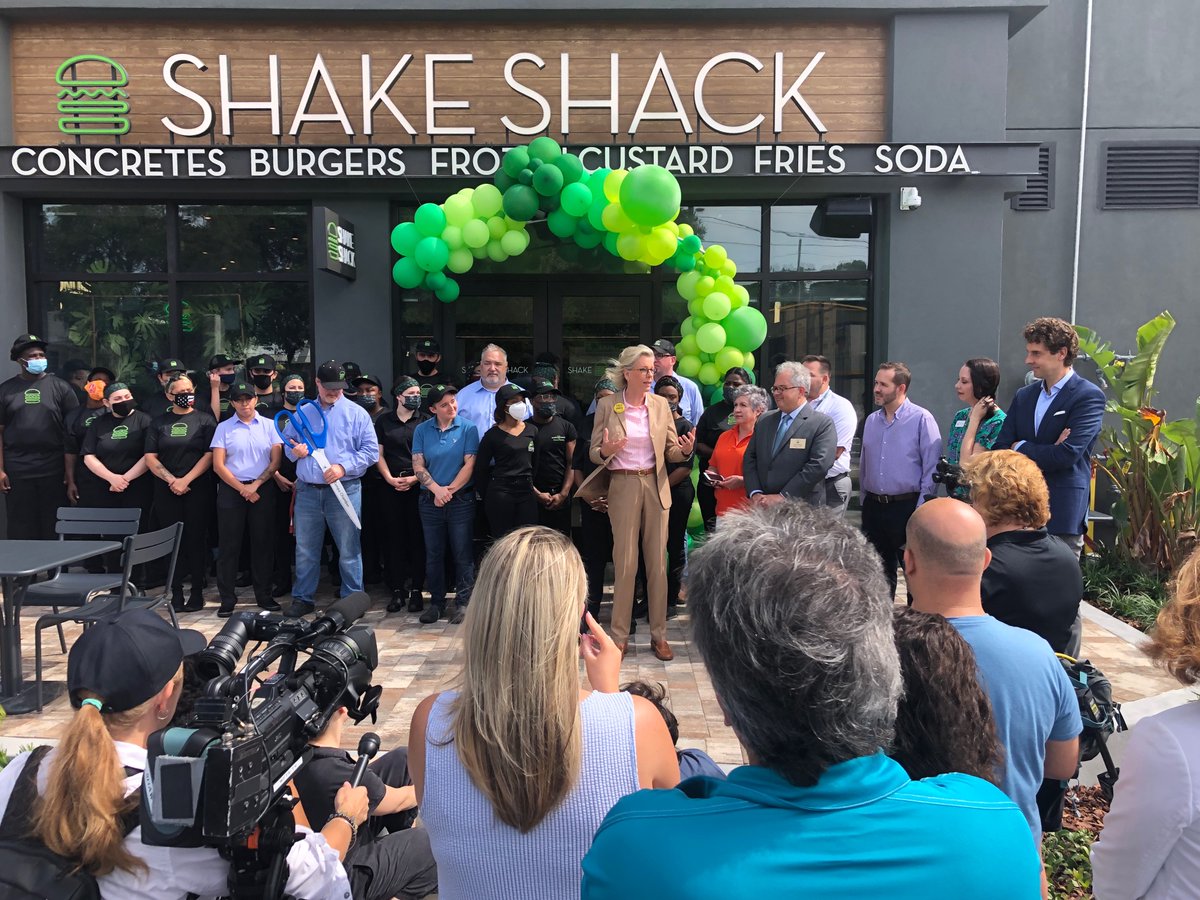 WalkerBrands's tweet photo. Making burger history as we celebrate the 1st @shakeshack  in Tampa Bay at @MidtownTampa. Today’s premiere of Shake Shack rounds out an impressive trio of openings with Sal Y Mar and REI, making Midtown Tampa a hot spot for summer 2021! https://t.co/xlX97Cwjem