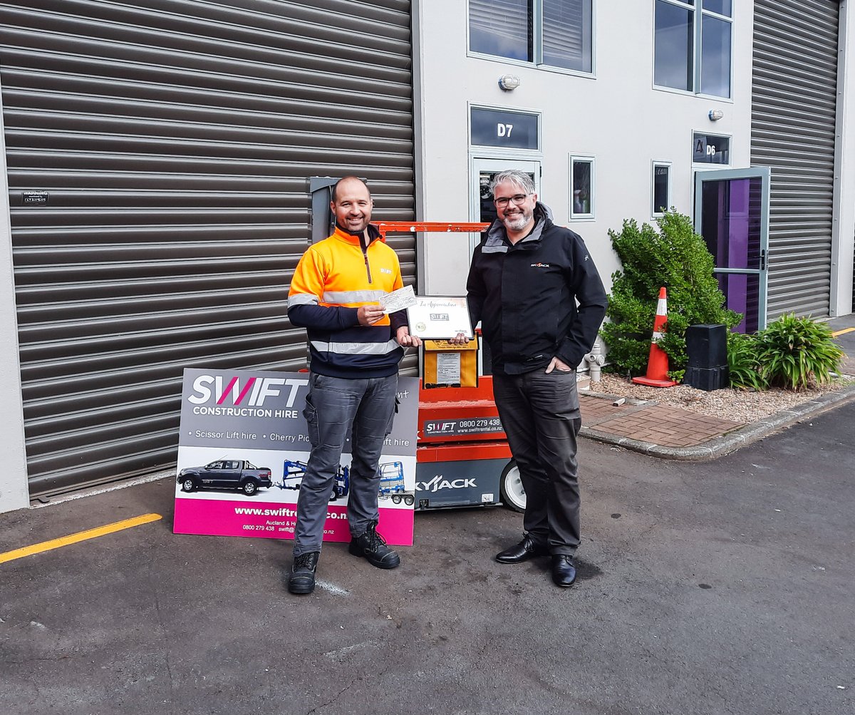 New Zealand customer <a href="/SwiftAccessNZ/">Swift Access Ltd</a> received their WE RISE certificate of recognition and cheque  🙌 Co-founder Aaron Beard named <a href="/VarietyNZ/">Variety NZ</a> their charity of choice as they help give disadvantaged Kiwi kids the childhood they deserve l #WERISE #CommunitySupport