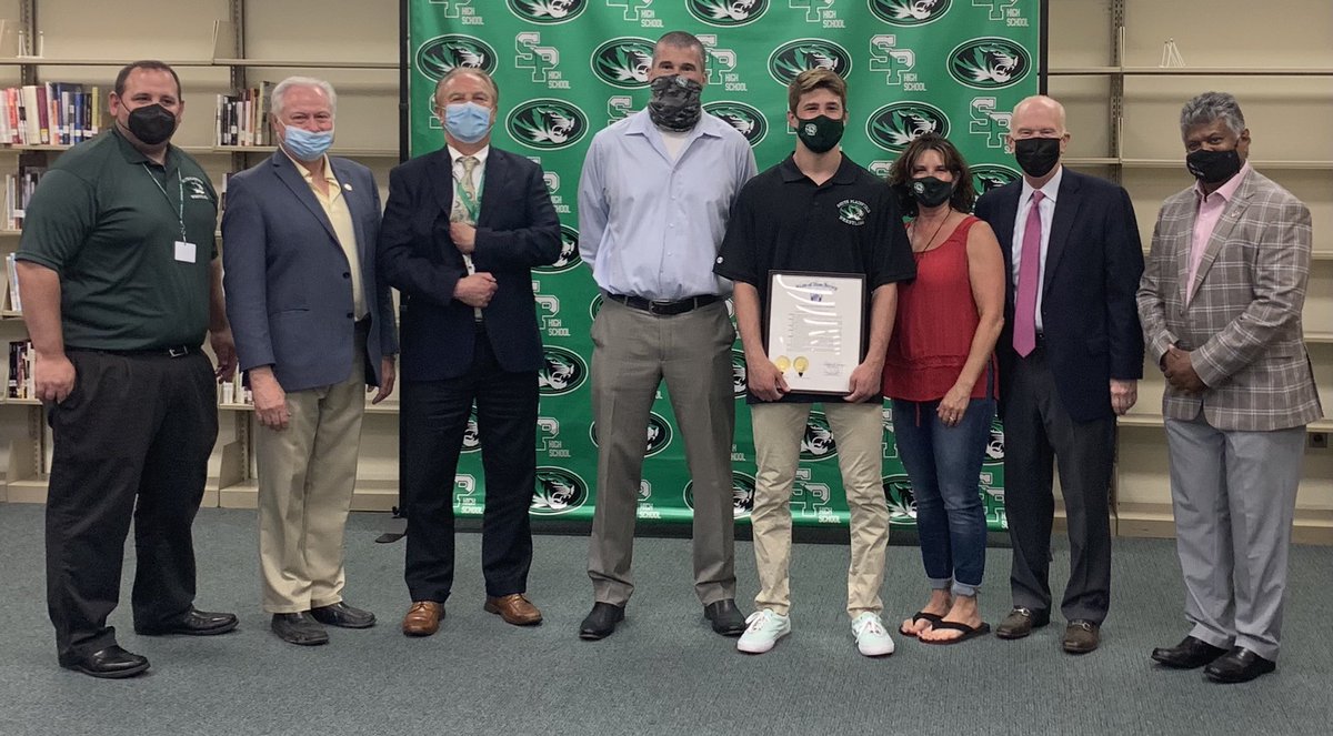 Congratulations to Anthony White and his family. Today he was awarded a proclamation from both the State Assembly and the State Senate for becoming the 13th State Champion in the history of the South Plainfield High School wrestling program.