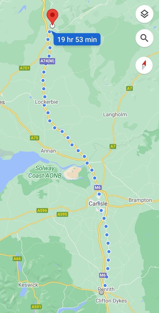 After another 50 mile day, our amazing runner Ryan has got his head down for the night, tomorrow he embarks on day 10 of his #Lejog challenge! This is his route for tomorrow, please help him if you can, even a cheer or a toot would boost him! <a href="/UKRunChat/">UKRunChat</a> please RT

#runner #runs
