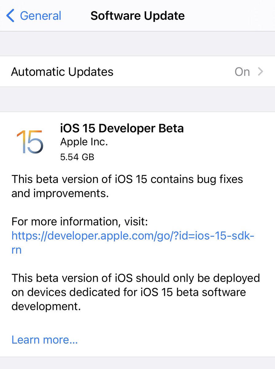 theiauthority's tweet photo. iOS 15 Developer Beta Out Now, Let’s Go! https://t.co/Ejf2AzfL5P
