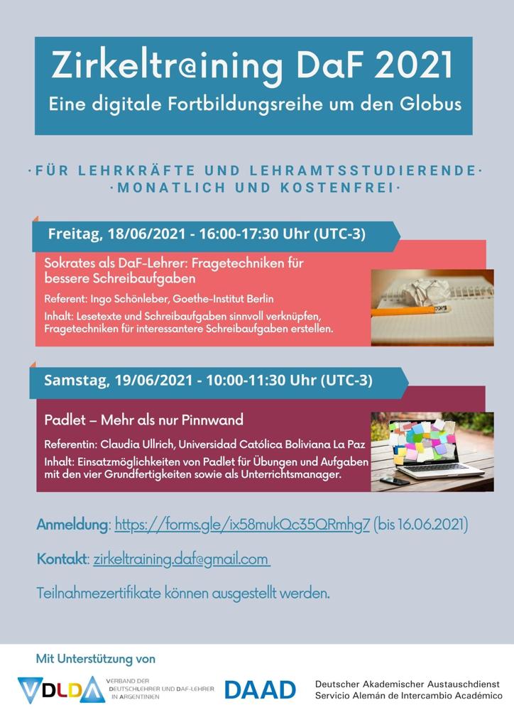 VDLDA1's tweet photo. Und die neuen Webinars stehen schon fest!

#VDLDA #DAAD #Zirkeltraining #Webinar #Fortbildung #DaF https://t.co/LDriffymJs