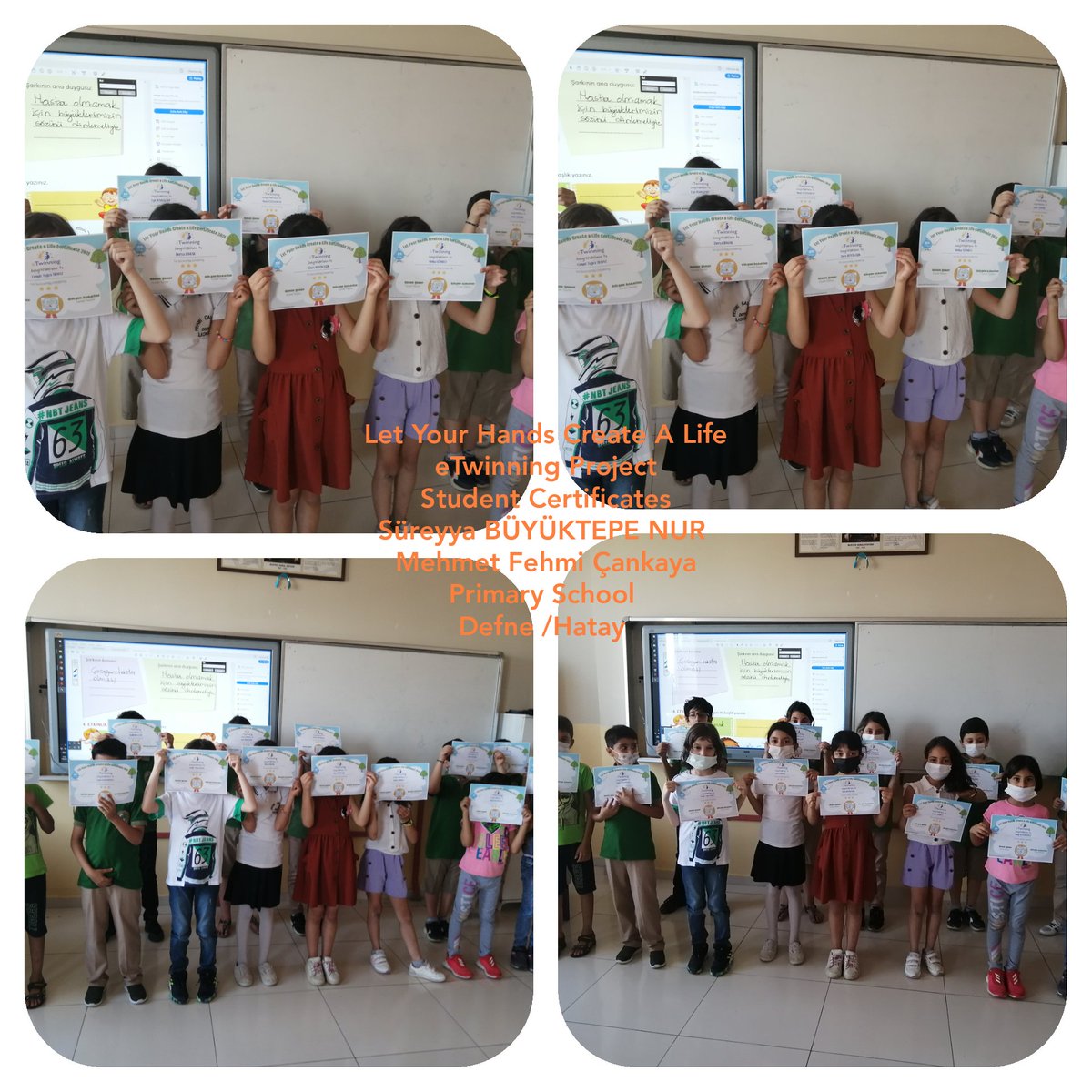HandsLet's tweet photo. Süreyya BÜYÜKTEPE NUR - Mehmet Fehmi Çankaya Primary School Defne /Hatay
Student Certificates https://t.co/s7kHBJWa5y