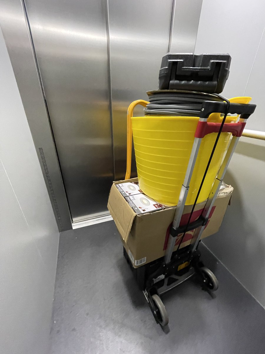 First outing for this fold up trolley today. Cheap and cheerful and saved a few trips to the van.