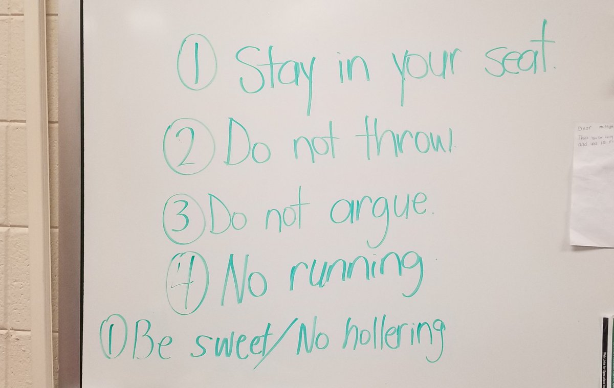 Hub_Sped4's tweet image. So, after showing the students the class rules, I said, &quot;It would only be fair, if you have rules for me to write for the adults&quot;......I guess this means I have to be sweet. 🤦🏽‍♀️🙄😞 #classrules #iRead #monroecountyschools