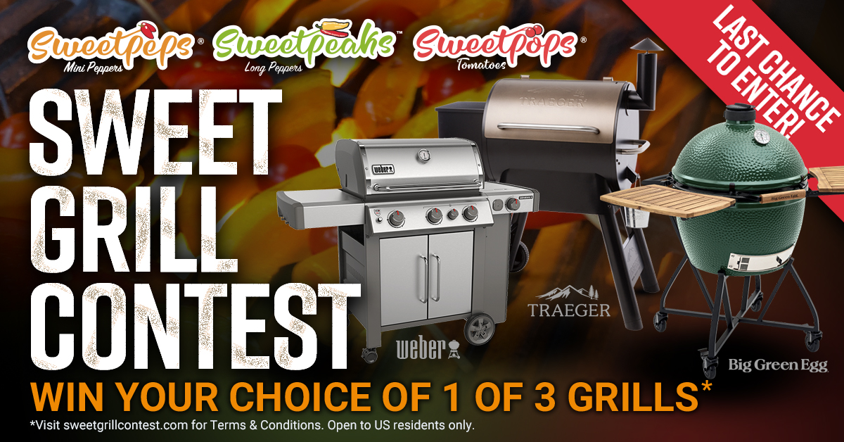 ShopRedSun's tweet photo. Time is running out to enter our #SweetsGrillContest! Pick up a package of #Sweetpops, #Sweetpeps or #Sweetpeaks for a chance to win a @WeberGrills, @TraegerGrills or @BigGreenEgg. https://t.co/PTbFVFlIFC for details.
1 entry/ day. No purchase necessary. Open to US residents. https://t.co/SeKZTF6wqS