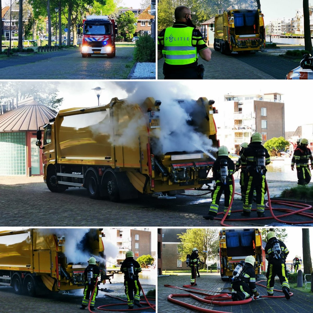 Melding brandweer Pampuskade Sneek