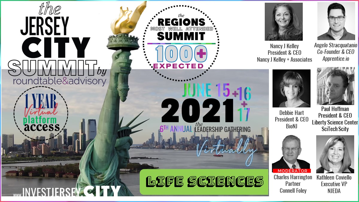 nancyjkelley's tweet photo. Join us at the #TheJerseyCitySummit for an amazing discussion regarding #JerseyCity as a new hub of #LifeSciences alongside speakers from @apprentice_io, @BioNJ_Org, @LibertySciCtr, @NJEDATech, and #ConnellFoley.  June 15-17th, register here: https://t.co/hWAsHZy1Dy https://t.co/ss86VTli4z