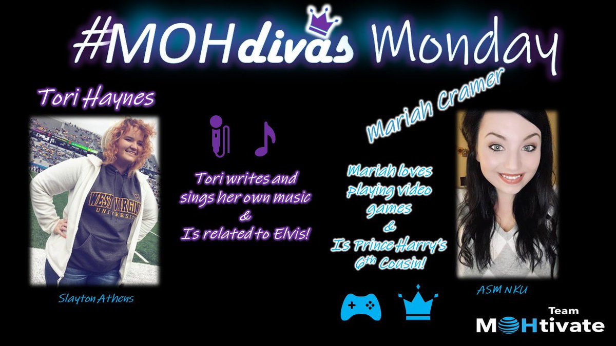 🎉 It’s MOHdiva Monday and today we are recognizing @Mariah90413547 from NKU and team ICE 🥶🧊 &amp; Tori Haynes from Slayton Athens 🔥! Thank you ladies for all of your hard work! 🎉 <a href="/DerrickGrand11/">Derrick Grandstaff</a> <a href="/Jasmine_Fulmer/">Jasmine Fulmer Redenbaugh</a> <a href="/Jimmy_Booth1/">Jimmy Booth</a> @oliveiramikeO