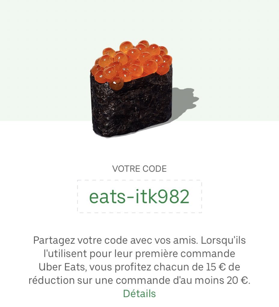 ORAandMUDA's tweet image. -&amp;gt; Si t’as jamais commandé sur Uber Eats

Tu mets le code eats-itk982👍🏼

-&amp;gt; Sur une commande de 20€ minimum 

T’as -15€ de réduction et moi aussi

#codeubereats #promotion #code