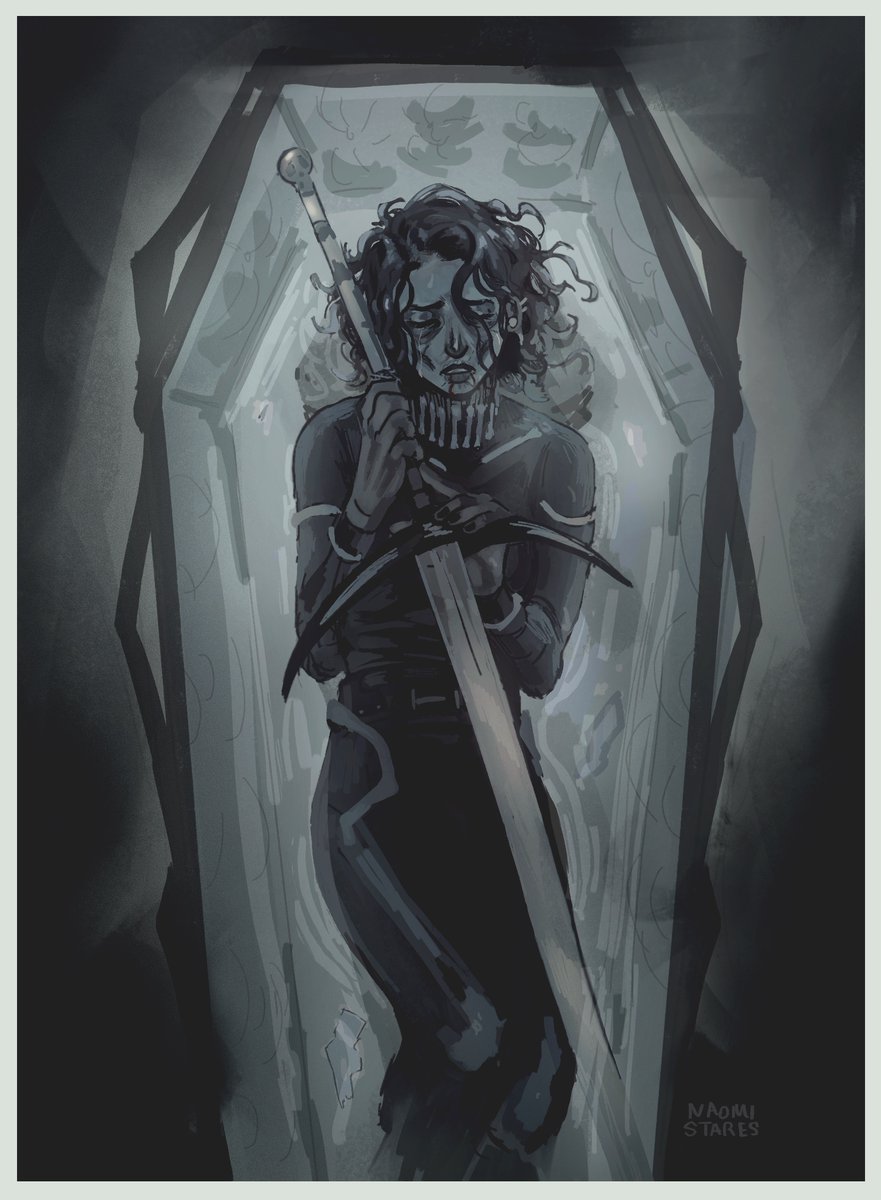 naomistares's tweet photo. within that bed of ice and glass, that final resting place of harrowhark’s one true love, lay a sword. https://t.co/ICNSMVS8ds
