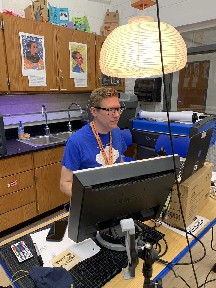 Coming to <a href="/a2steam/">A2STEAM</a> and working alongside my friend @billvanlooteach has been a career highlight. He’s finishing strong, meeting one-on-one with his HS engineering Ss. He welcomed &amp; thanked them, encouraged them, &amp; invited them to continue in the engineering program. <a href="/PLTWorg/">Project Lead The Way</a>