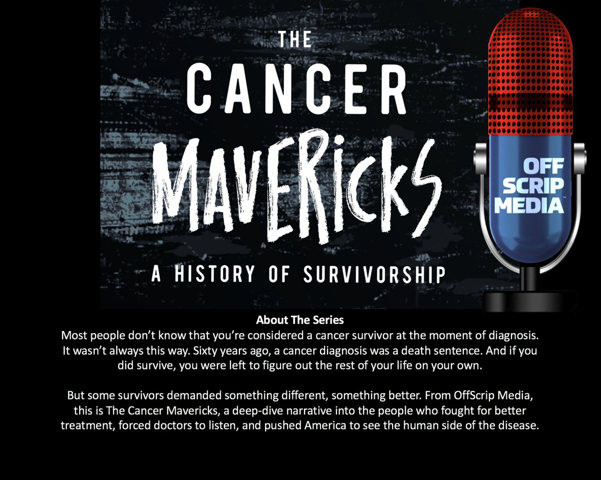 PharmacyPodcast's tweet photo. Attention Specialty #Pharmacy Champions: 

This new podcast series is powerful. Share this w/ your networks. 
The Cancer Mavericks @TheCancerMavs by @OffScripMedia 

Subscribe: https://t.co/UAk7Qo3at4 

@Rx_Specialty  @DiplomatRx @US_Bioservices @PANTHERxRare @Senderra_RX https://t.co/GMloDWJLS8