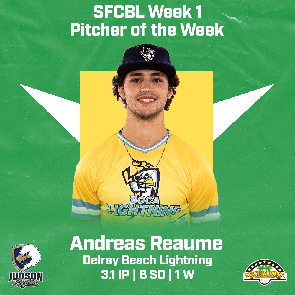 SFCBL_Official's tweet photo. Congratulations to our first Player &amp; Pitcher of the Week for the 2021 season! https://t.co/G17FPZXxdU