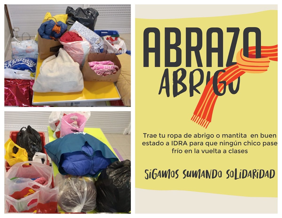 Continuando con la iniciativa que surgió la semana pasada, pensamos que cada momento es un buen momento para pensar en los demás. Invitamos a  quienes quieran acercar a IDRA abrigo para este invierno que se avecina. Los recibimos de lunes a viernes  de 9 a 18 en Edificio Central