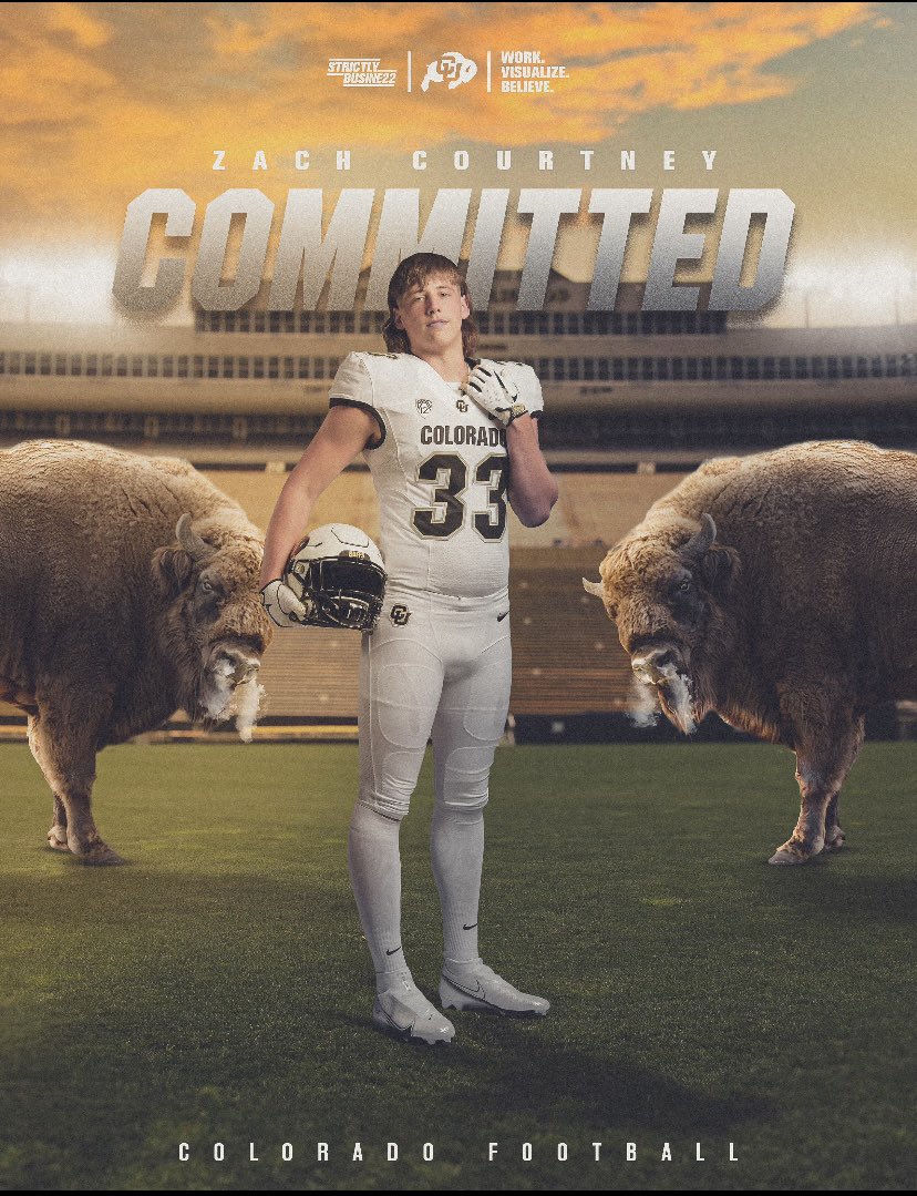 ZacharyCourtn11's tweet image. After long talks with my family I am proud to announce I am committed to the University of Colorado! #GoBuffs @CoachBryanCook @CUBuffsFootball @Coach_Riker