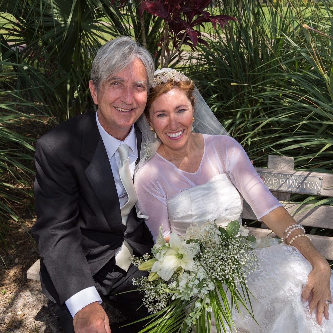 Happy 7th wedding anniversary to my handsome husband❣️ Thank you for sharing your life with me (and your park bench).  #happyanniversary #CopperAnniversary #lucky7 #beingmrslampman #lakespark #sharingaparkbench #junebride