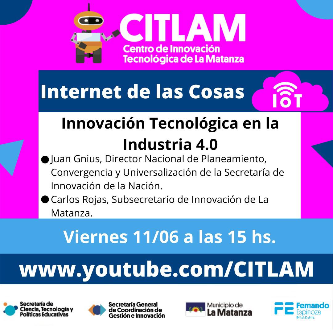 EducacionCyT's tweet photo. Cierre de la capacitación docente "Internet de las Cosas", del programa #TecnologíasdelFuturo 🤖
Te esperamos este viernes, 15 hs, en el canal de Youtube del #CITLAM para charlar sobre la Innovación Tecnológica en la Industria 4.0. 

 @FerEspinozaOK @silvinagvirtz @UNESCO_UIL https://t.co/rH23kEqAyl